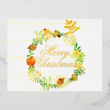 Waterverf Kerstmis. Pastel. Gepersonaliseerd.