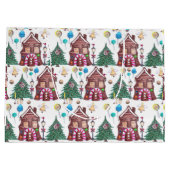 Waterverf Kerstmis - Patroon Groot Cadeauzakje (Achterkant)