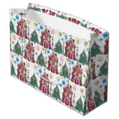 Waterverf Kerstmis - Patroon Groot Cadeauzakje (Achterkant Gekanteld)