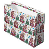 Waterverf Kerstmis - Patroon Groot Cadeauzakje (Voorkant Gekanteld)