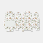 Waterverf Kerstmis, pijnboompjes, bessen Bedankdoosjes (Uitgevouwen)