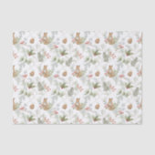 Waterverf Kerstmis, pijnboompjes, bessen Tissuepapier (Voorkant)