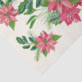 Waterverf Kerstmis Poinsettia Flowers Tissuepapier (Detail)