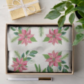 Waterverf Kerstmis Poinsettia Flowers Tissuepapier (Geschenk)