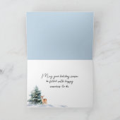 Waterverf Kerstmis rendieren met geschenken Feestdagen Kaart (Binnen)