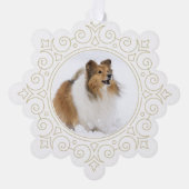 Waterverf Kerstmis Santa Sheltie Kaart (Voorkant)