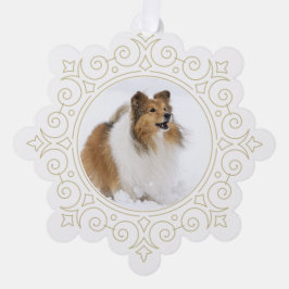 Waterverf Kerstmis Santa Sheltie Kaart