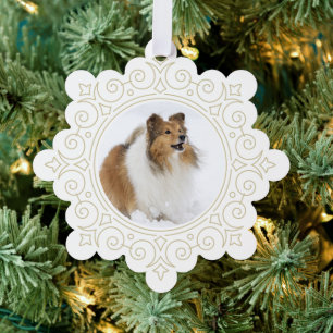 Waterverf Kerstmis Santa Sheltie Kaart
