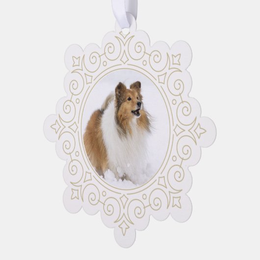 Waterverf Kerstmis Santa Sheltie Kaart (Links)