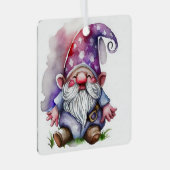 Waterverf kerstmis Schattig Metalen Ornament (Voorkant Rechts)