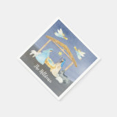 Waterverf kerstmis servet (Hoek)