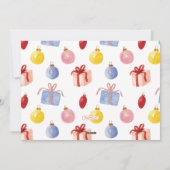 Waterverf Kerstmis Shopping Mode Meisje Feestdagenkaart (Achterkant)