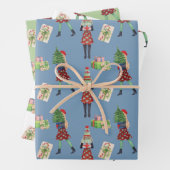 Waterverf Kerstmis Shopping Mode Meisje Inpakpapier Vel (In situ)