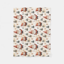 Waterverf Kerstmis Sinterklaas 2 - Fleece Deken