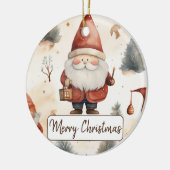 Waterverf Kerstmis Sinterklaas 2 - Keramisch Ornament (Links)