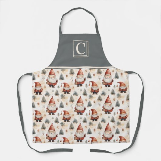 Waterverf Kerstmis Sinterklaas 2 - Schort (Voorkant)
