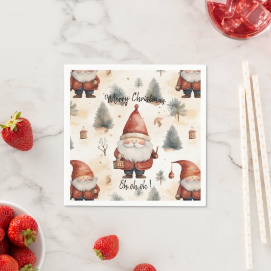 Waterverf Kerstmis Sinterklaas 2 - Servet (Insitu)