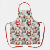 Waterverf Kerstmis Sinterklaas 3 - Schort (Voorkant)