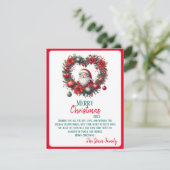 Waterverf Kerstmis Sinterklaas - Feestdagenkaart (Staand voorkant)