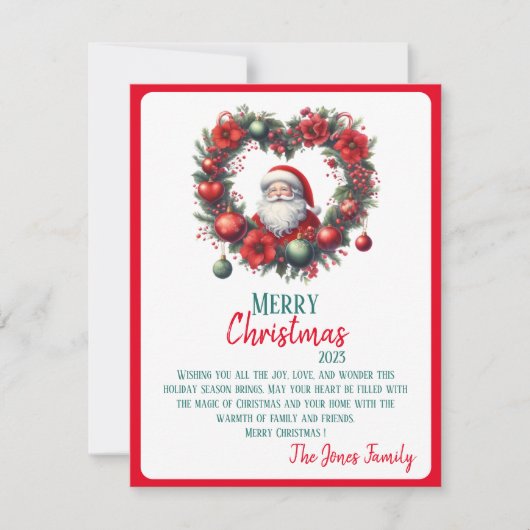 Waterverf Kerstmis Sinterklaas - Feestdagenkaart (Voorkant)