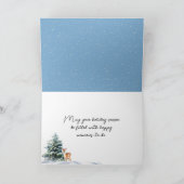 Waterverf Kerstmis Sneeuwmannen Feestdagen Kaart (Binnen)