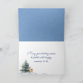 Waterverf Kerstmis Sneeuwmannen Feestdagen Kaart (Binnen)