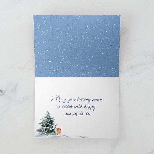 Waterverf Kerstmis Sneeuwmannen Feestdagen Kaart (Binnen)