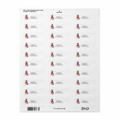 Waterverf Kerstmis Snowman Etiket (Full Sheet)