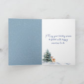 Waterverf Kerstmis Snowman Feestdagen Kaart (Binnen)