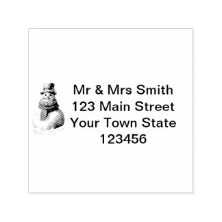 Waterverf Kerstmis Snowman Zelfinktende Stempel