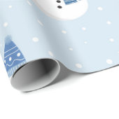 Waterverf Kerstmis Snowmen Snowman Art Cadeaupapier (Rol Hoek)