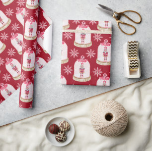Waterverf Kerstmis Speelgoed Soldaat Sneeuwbol Cadeaupapier