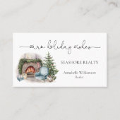 Waterverf Kerstmis thuis Visitekaartje (Voorkant)