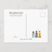 Waterverf kerstmis verwacht Baby Aankondigingskaart (Achterkant)