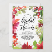 Waterverf Kerstmis Vrijgezellenfeest Lijst Kaart (Voorkant)