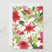 Waterverf Kerstmis Vrijgezellenfeest Lijst Kaart (Achterkant)