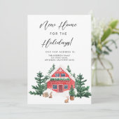 Waterverf Kerstmis We hebben de Moving Uitnodiging (Staand voorkant)