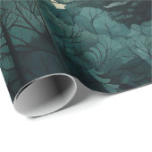 Waterverf Kerstmis Winterbos Cadeaupapier (Rol Hoek)