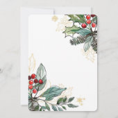 Waterverf Kerstmis Wreate Feestdagenkaart (Achterkant)