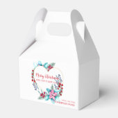 Waterverf Kerstmis Wreath Bedankdoosjes (Voorkant Zijde)