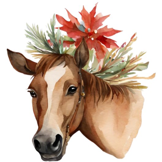 Waterverf Kerstmis Wreath Feestdagenkaart