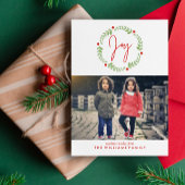 Waterverf Kerstmis Wreath Feestdagenkaart