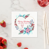 Waterverf Kerstmis Wreath Servet (Insitu)