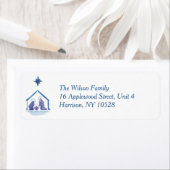 Waterverf Kerstmis Zegeningen Geboorte Etiket (Insitu)