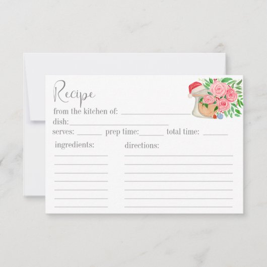 Waterverf kerstmixer met Rozen recept (Voorkant)