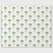 Waterverf kerstMode meisje Cadeaupapier (Vlak)