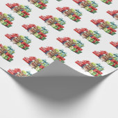 Waterverf kerstmuis met geschenken cadeaupapier (Hoek)