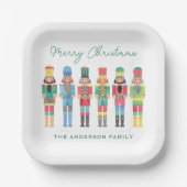 WATERVERF KERSTNOOTKRAKERS PAPIEREN BORDJE (Voorkant)