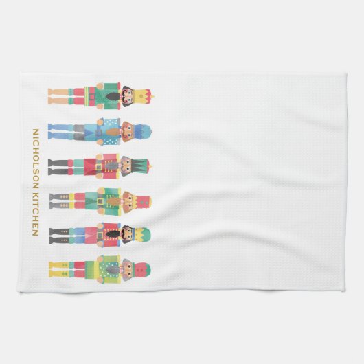 WATERVERF KERSTNOOTKRAKERS THEEDOEK (Horizontaal)