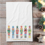 WATERVERF KERSTNOOTKRAKERS THEEDOEK<br><div class="desc">Elegante waterverf notenkrakers illustratie</div>